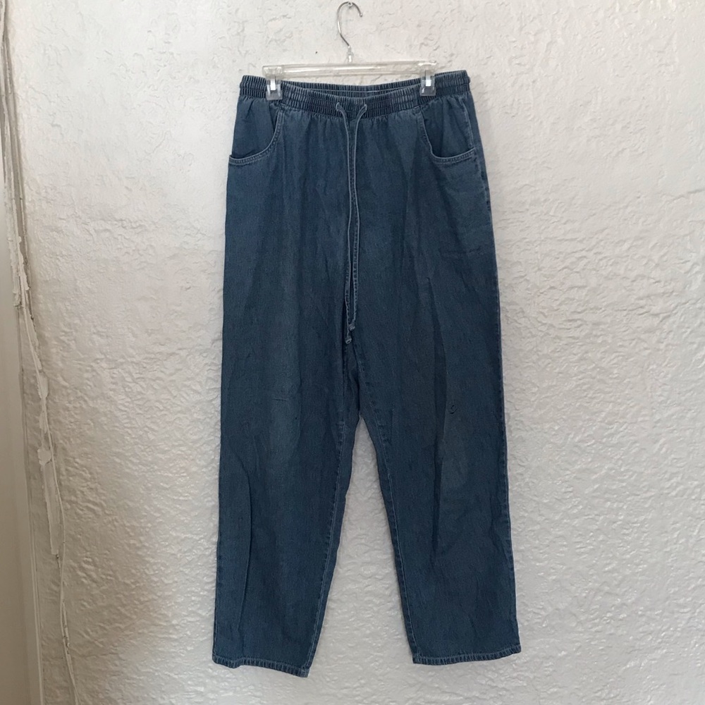 Super loose, high-waist drawstring pants